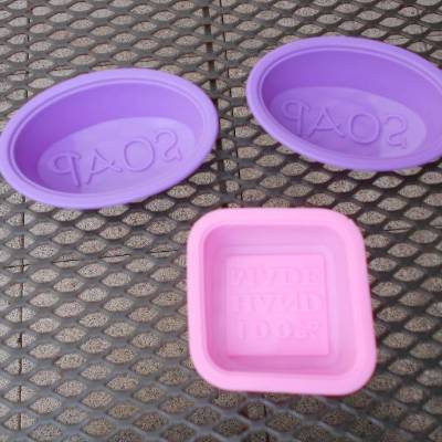 SET 3 Formen Mold Handmade 100% Silikon Form Seife rechteckig, oval