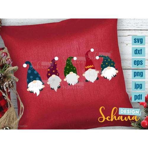 Weihnachtswichtel niedliche bärtige Wichtel SVG DXF png pdf jpg eps Datei zum Plotten Digistamp Lasercut Karten gestalte