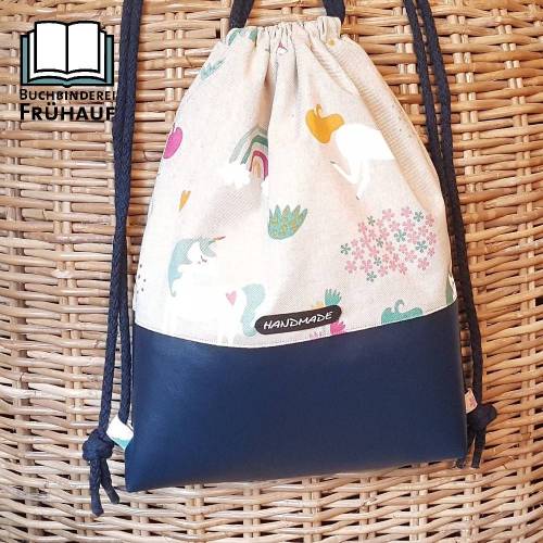 Rucksack Turnbeutel Gymbag Festivalbag Einhorn