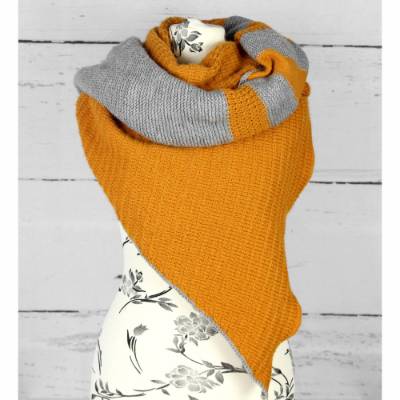 Gestricktes XXL Dreieckstuch ~ Asymmetrisch | Herbst | Winter | Geschenkidee