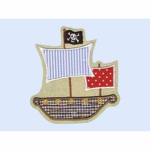 Applikation Piratenschiff Schiff Jungs-Aufnäher