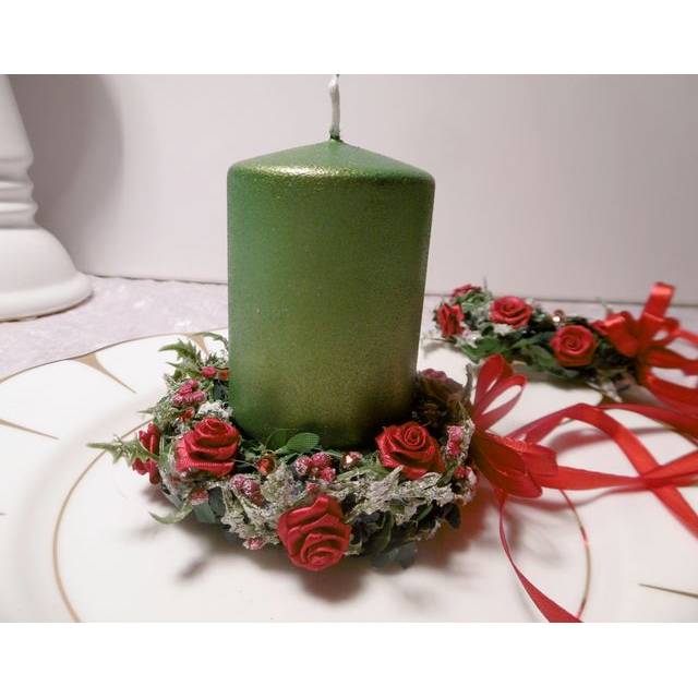 Kerzenkranz * Schmuckkränzchen * für Kerzen bis 4cm Durchmesser * Weihnachten * Advent * Tischdeko *