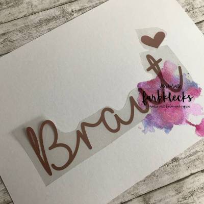 Bügelbild Braut Hochzeit JGA
