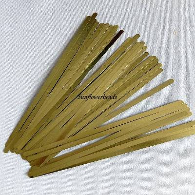 10 Stück Heftzungen, Heftstreifen messingfarben für Schnellhefter