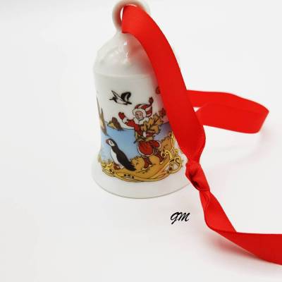Vintage Hutschenreuther Porzellan Weihnachtsglocke Edition 1989 Christbaumschmuck