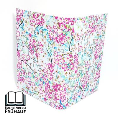 Ewiger Kalender DIN A5 Immerwährender Kalender Tagebuch Geburtstagskalender romantisch Kirschblüten pink türkis