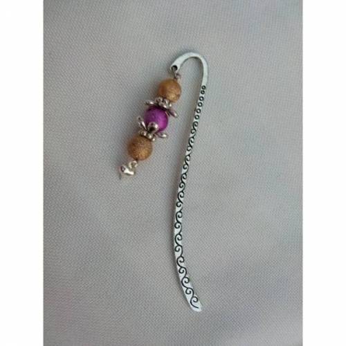 Lesezeichen "Flower" mit silberfarbenem Herzchen * Bookmark * Einschulung * Leseratte * Adventskalenderfüllung