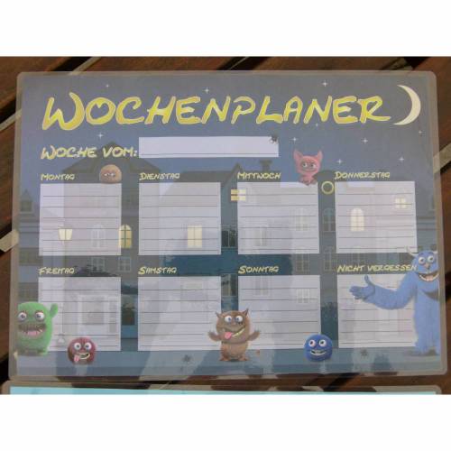 A4 Terminplaner Wochenplaner * Aufgabenplan * Monster * Stundenplan * Kinderplan * Organisation