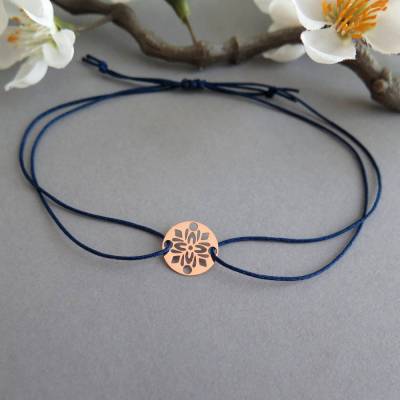 Armband rosegoldfarben Freundschaftsarmband Farbwahl 25 Farben Makramee