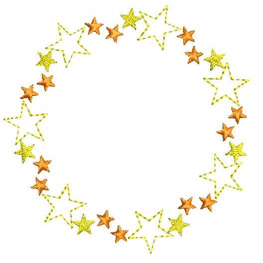 Stickdatei Sternenkranz 4 Größen Bild 1