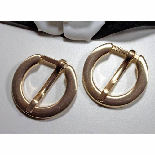 Gürtelschnalle 20mm goldfarben, Schnalle, Gürtelschließen, schmale Gürtelschnalle, Trödel Dings da