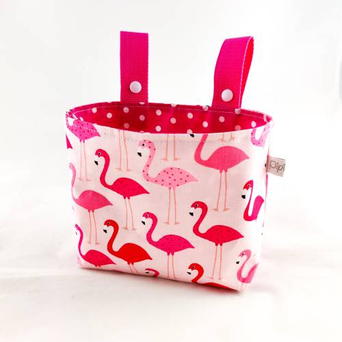 Lenkertasche Flamingos (innen Wachstuch)