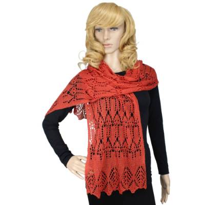 Lace-Schal Perlen Stola hand-gestrickt Sommerschal Damen