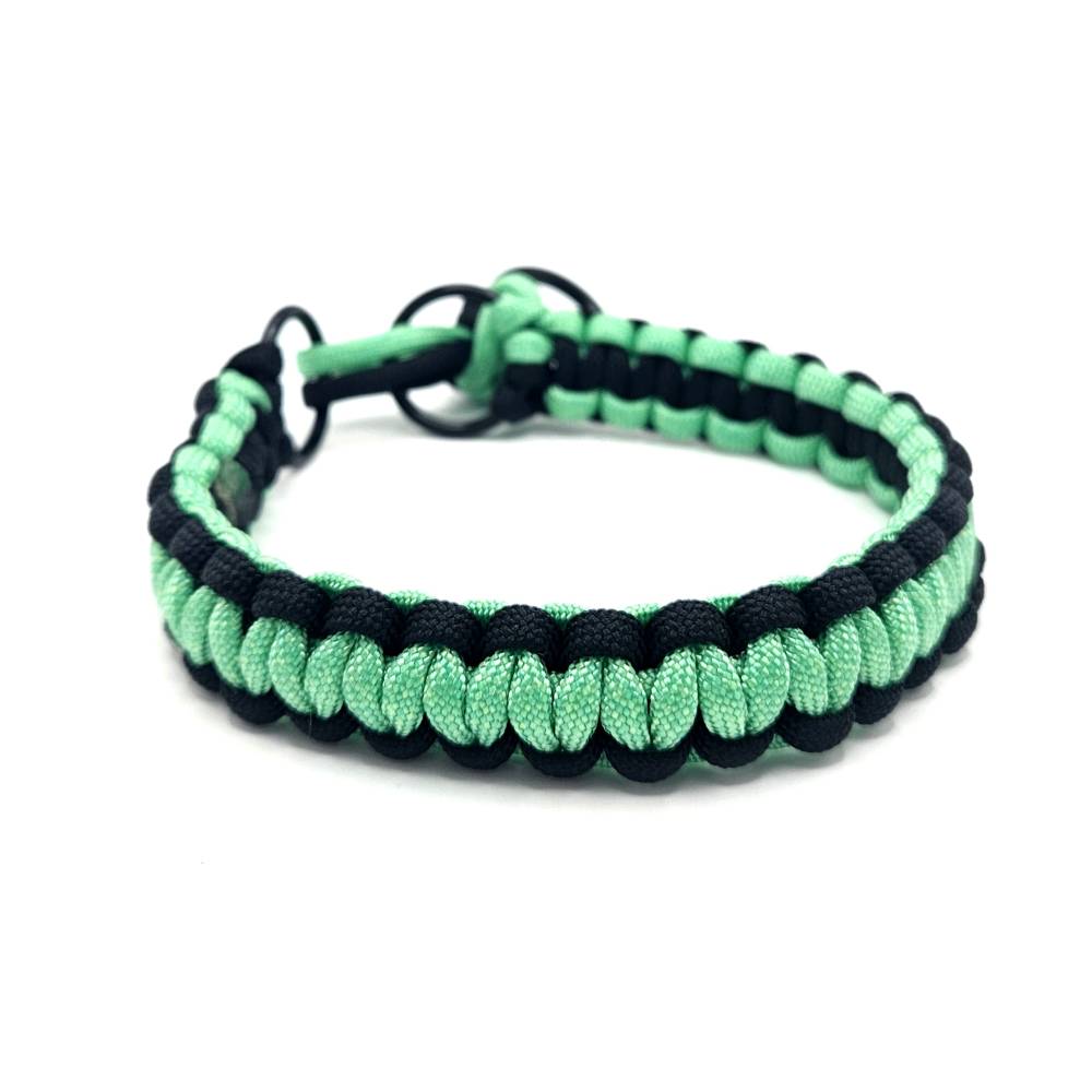 Halsband fr kleine bis mittlere Hunde mit Paracord Zugstoppverschluss,  Kobraknoten, Hundehalsband