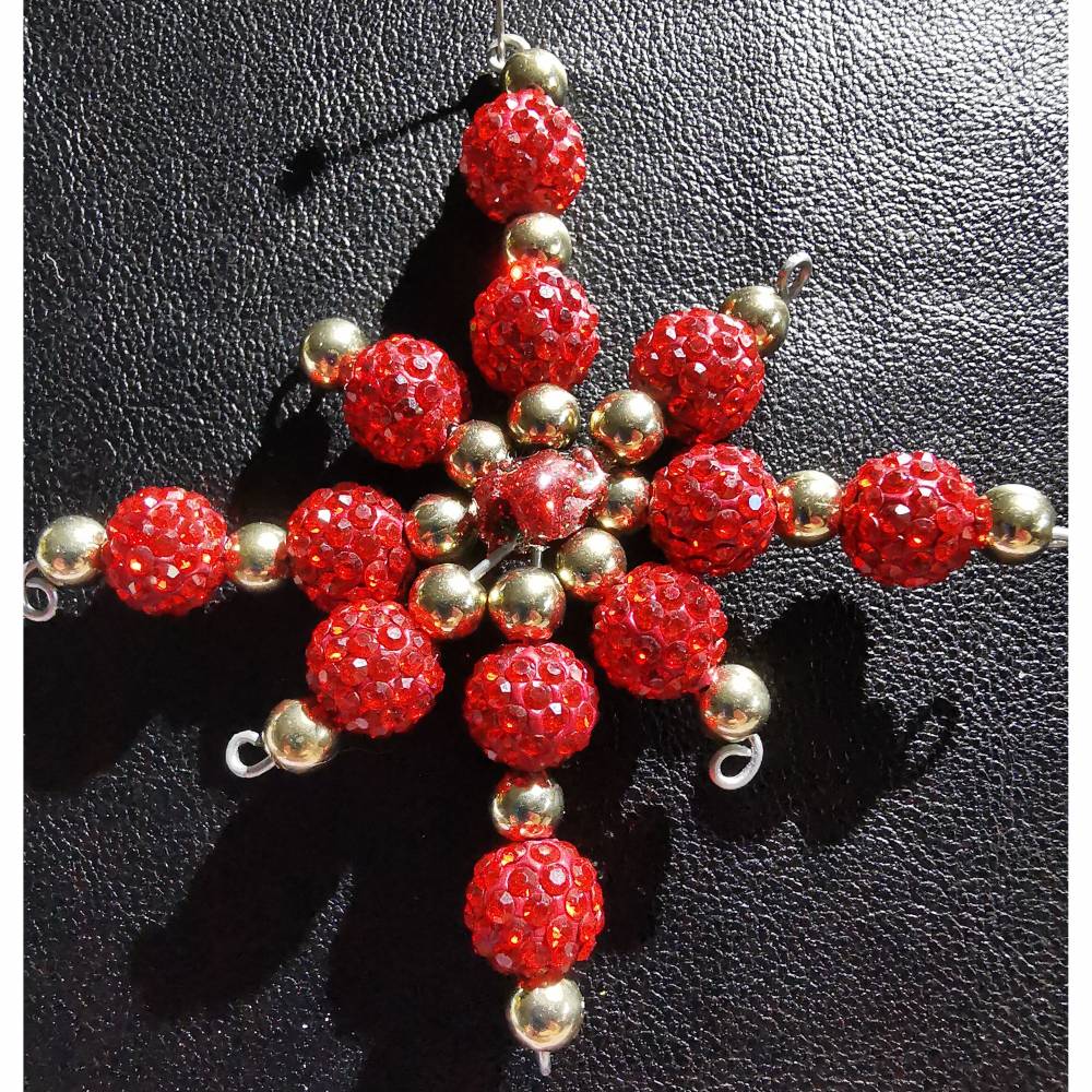 Weihnachtssterne - Adventssterne - Sternanhnger als Schmuck, auch fr den  Weihnachtsbaum, Klein, Rot