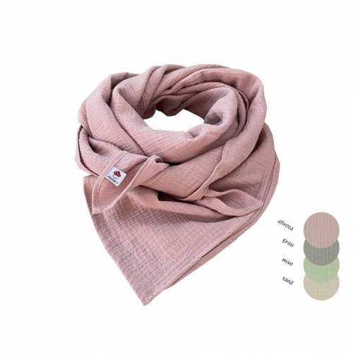 Musselintuch 130x1300 cm für Erwachsene / Musselin Halstuch / Stilltuch aus Musselin in altrosa