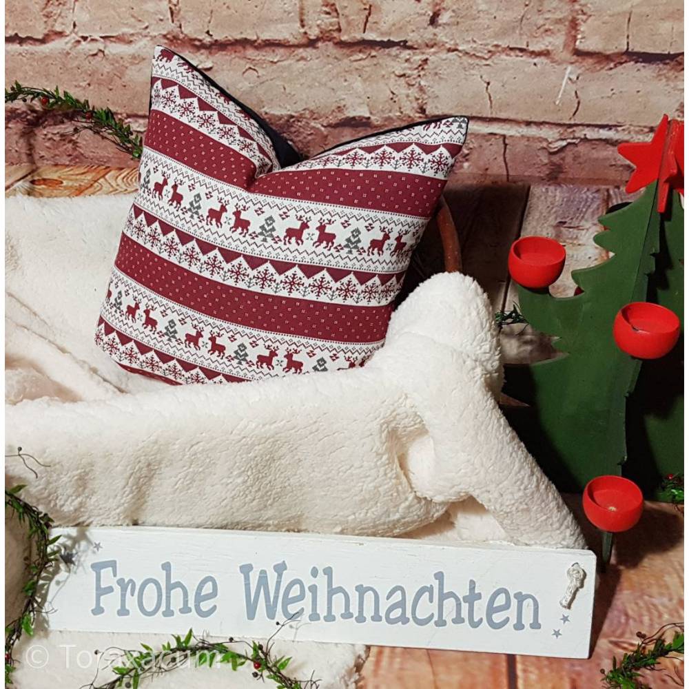 Kissenhülle nordische Weihnachten, Dekokissen, Nordic Weihnachtsdeko, Kissen Skandinavien, Geschenk für sie, Advent Deko