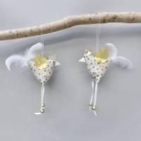 2 Christbaumschmuck-Hühner *crazy Christmas-Chicken*  Weihnachtsdeko, Stoffhühner für Weihnachten