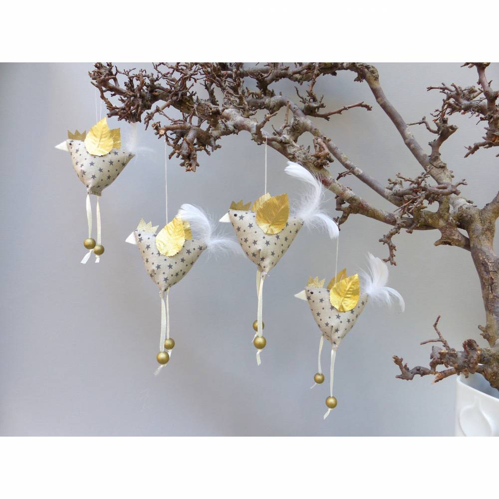 2 Christbaumschmuck-Hühner *crazy Christmas-Chicken*  Weihnachtsdeko, Stoffhühner für Weihnachten Bild 10