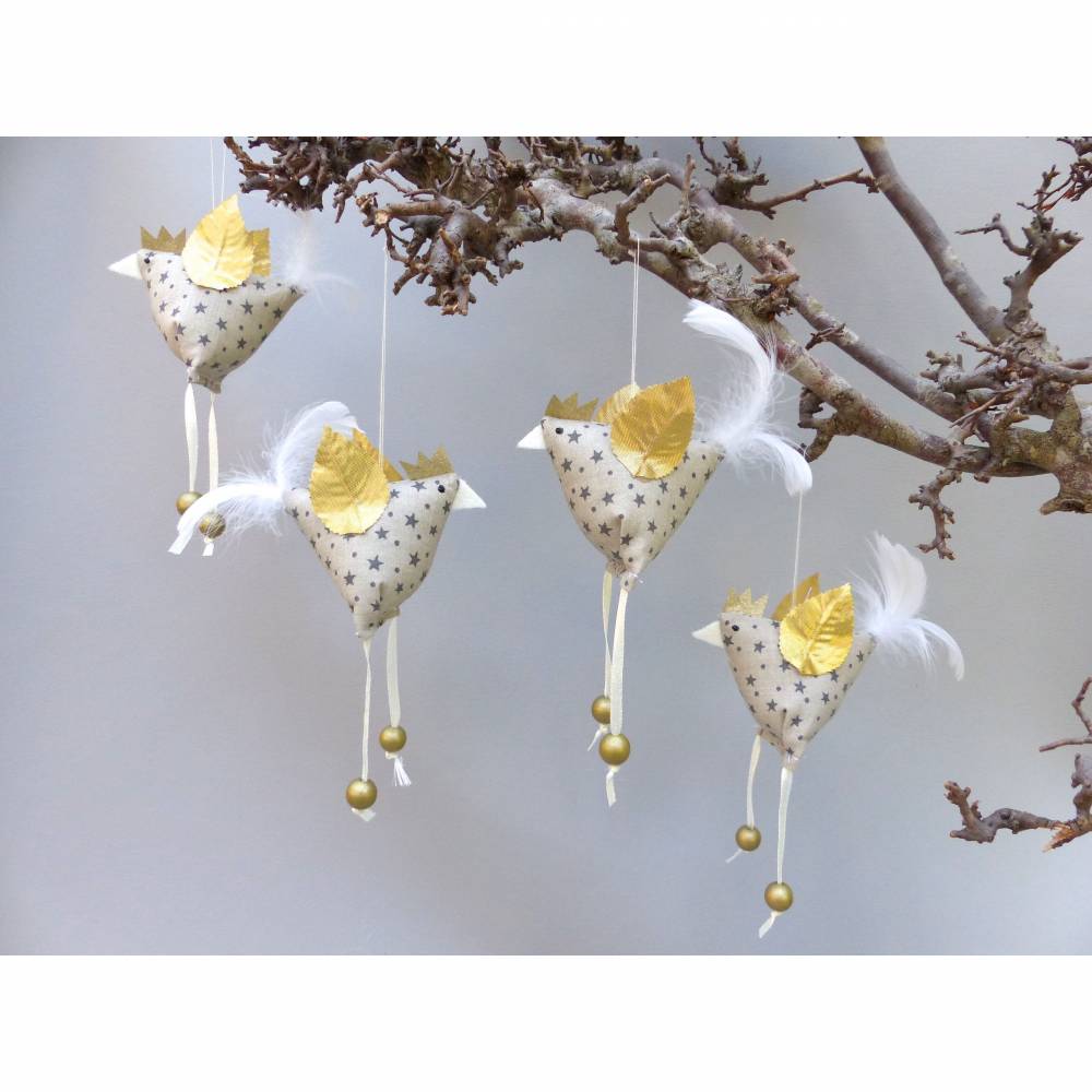 2 Christbaumschmuck-Hühner *crazy Christmas-Chicken*  Weihnachtsdeko, Stoffhühner für Weihnachten Bild 2