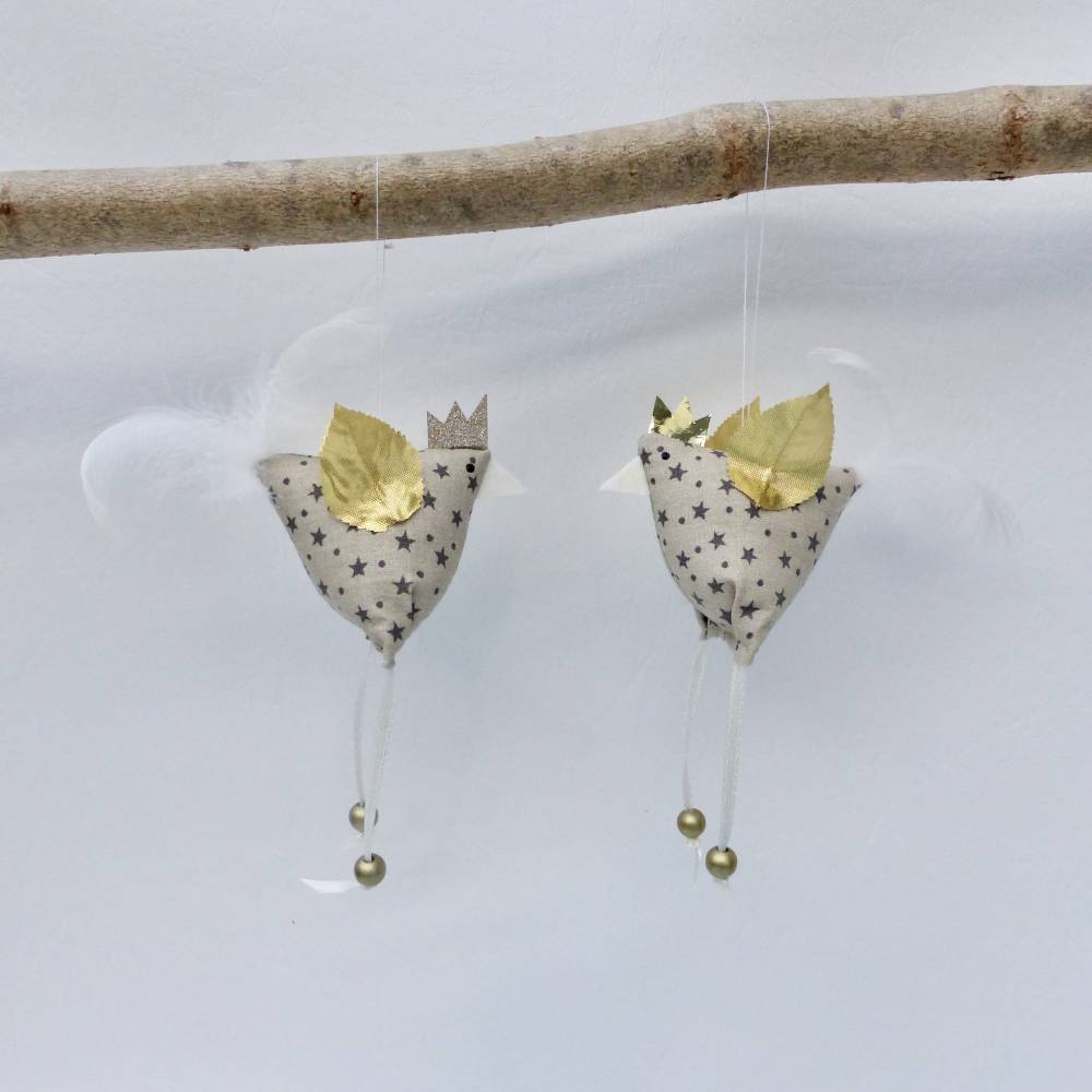 2 Christbaumschmuck-Hühner *crazy Christmas-Chicken*  Weihnachtsdeko, Stoffhühner für Weihnachten Bild 5