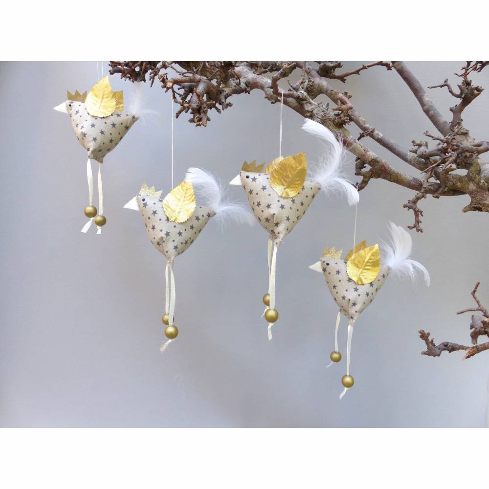 2 Christbaumschmuck-Hühner *crazy Christmas-Chicken*  Weihnachtsdeko, Stoffhühner für Weihnachten Bild 7