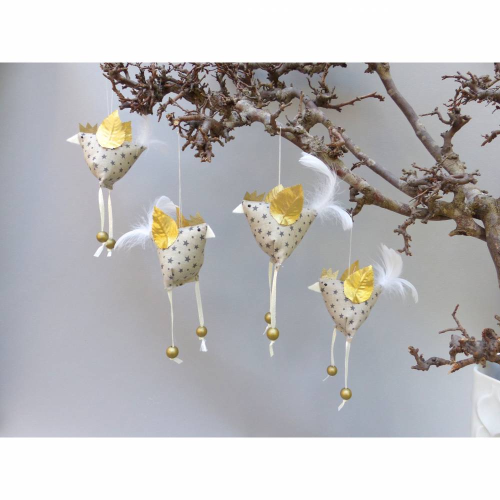 2 Christbaumschmuck-Hühner *crazy Christmas-Chicken*  Weihnachtsdeko, Stoffhühner für Weihnachten Bild 9