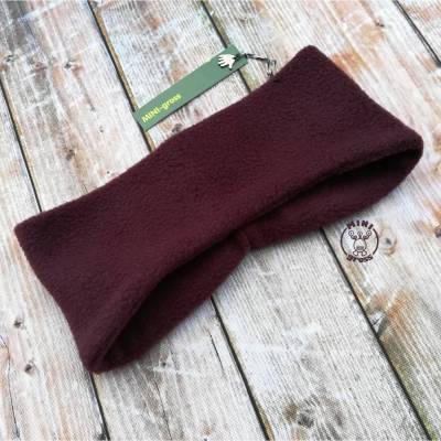 Stirnband Fleece bordeaux Gr. 48 warm