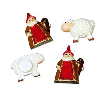 Hirte und Schaf Figuren mit Klebepunkt