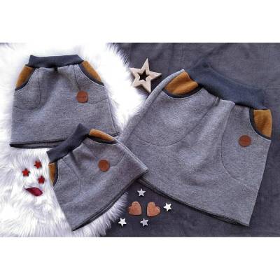Walkrock Damen aus Kuschelwalk Gr. 34 - G. 52, Walkrock mit Taschen, Winterrock, 100% Wolle, Wollrock, nachhaltige Mode,
