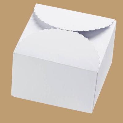 Papier-Box / Geschenkbox 90x90x50 mm - Weiß
