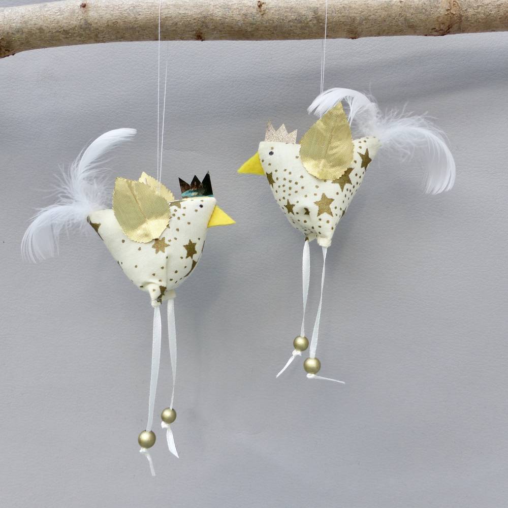 2 Christbaumschmuck-Hühner *crazy Christmas-Chicken*  Weihnachtsdeko, Stoffhühner für Weihnachten Bild 2