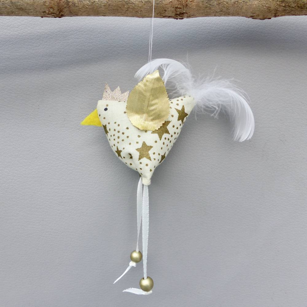2 Christbaumschmuck-Hühner *crazy Christmas-Chicken*  Weihnachtsdeko, Stoffhühner für Weihnachten Bild 3