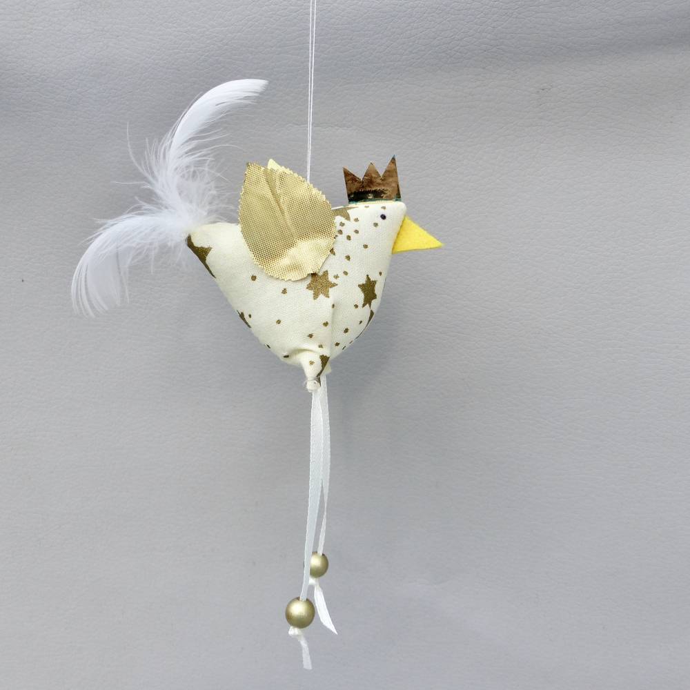 2 Christbaumschmuck-Hühner *crazy Christmas-Chicken*  Weihnachtsdeko, Stoffhühner für Weihnachten Bild 4