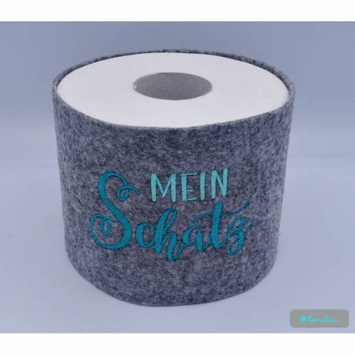 Toilettenpapierrolle mit Spruch "Mein Schatz"