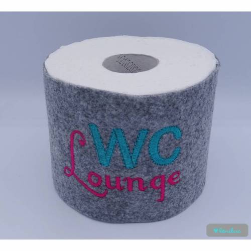 Toilettenpapierrolle mit Spruch "WC-Lounge"