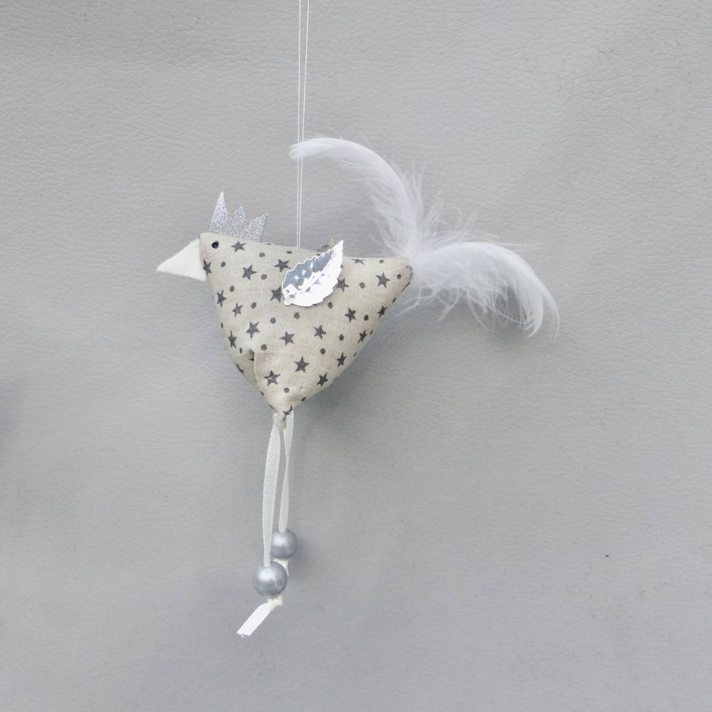 2 Christbaumschmuck-Hühner *crazy Christmas-Chicken*  Weihnachtsdeko, Stoffhühner für Weihnachten Bild 4