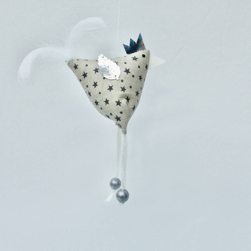 2 Christbaumschmuck-Hühner *crazy Christmas-Chicken*  Weihnachtsdeko, Stoffhühner für Weihnachten Bild 5