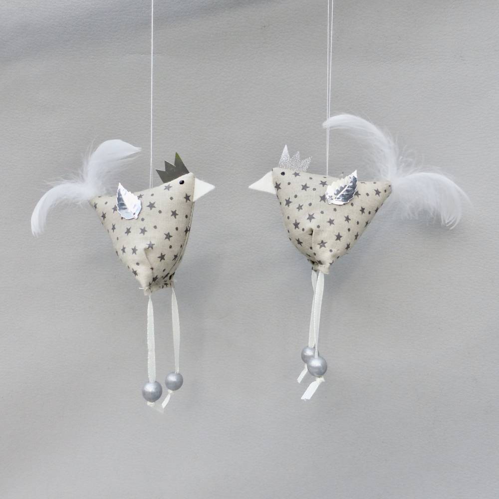 2 Christbaumschmuck-Hühner *crazy Christmas-Chicken*  Weihnachtsdeko, Stoffhühner für Weihnachten Bild 7