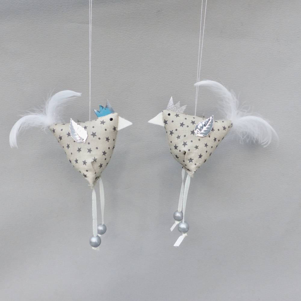 2 Christbaumschmuck-Hühner *crazy Christmas-Chicken*  Weihnachtsdeko, Stoffhühner für Weihnachten Bild 8