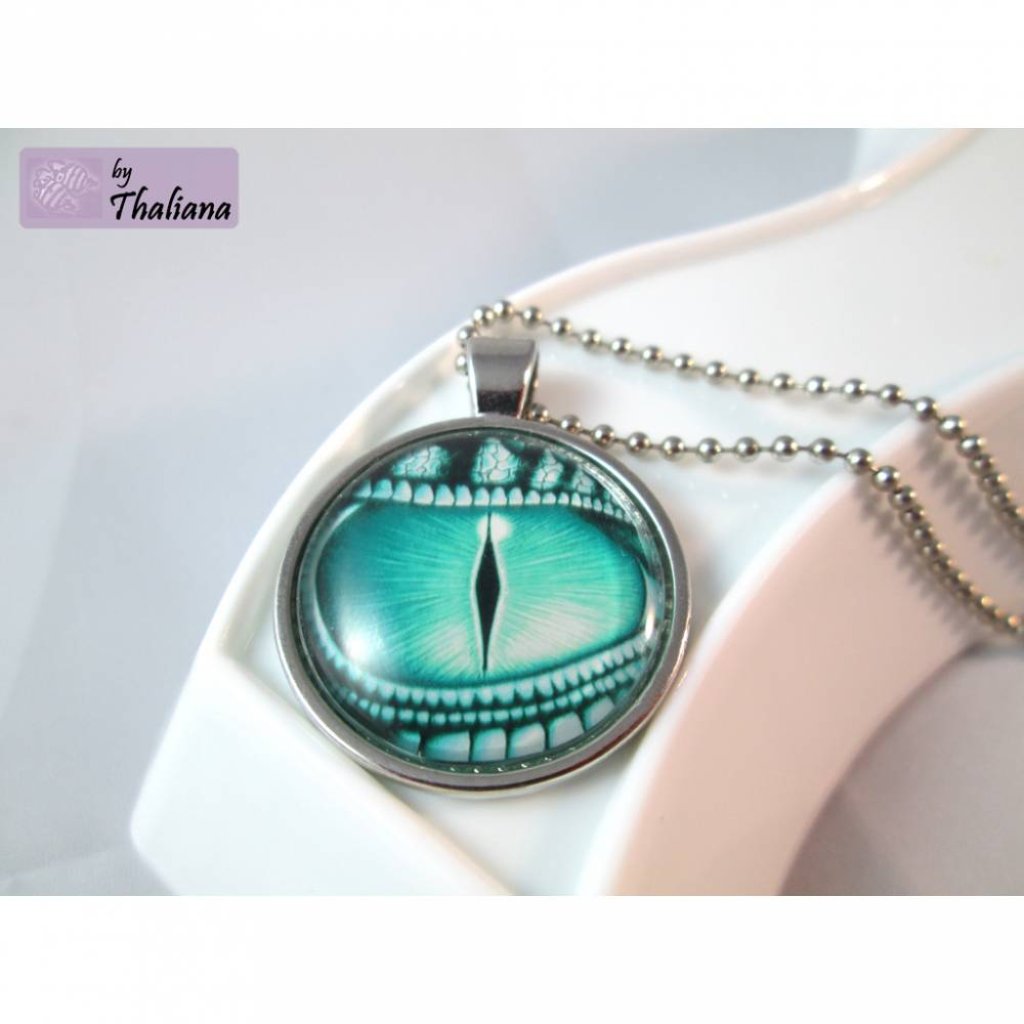 türkise Kette Drachenbegleiterin "Pure" Drache Bild 2