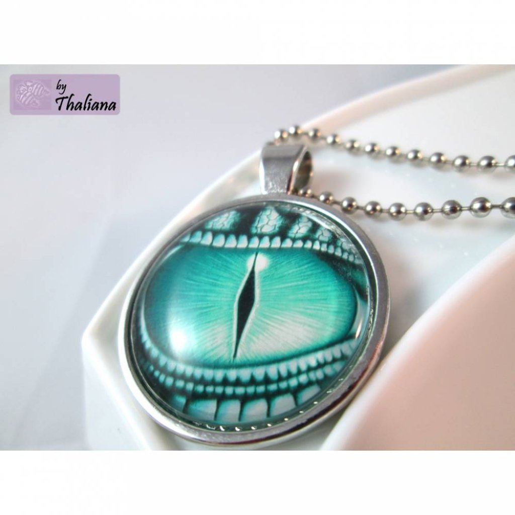 türkise Kette Drachenbegleiterin "Pure" Drache Bild 3