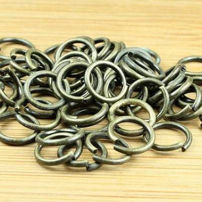 Biegeringe, 10mm, 1.2mm dick, offen, bronzefarben, 50 Stück