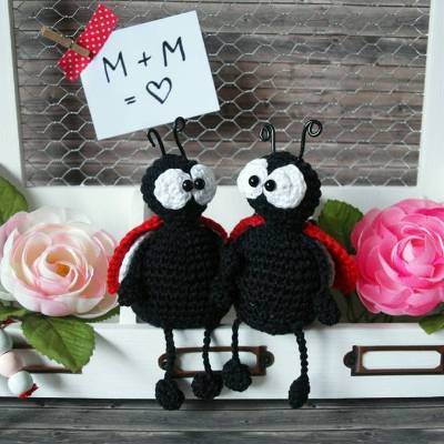 Häkelanleitung Schlüsselanhänger Marienkäfer - PDF Datei