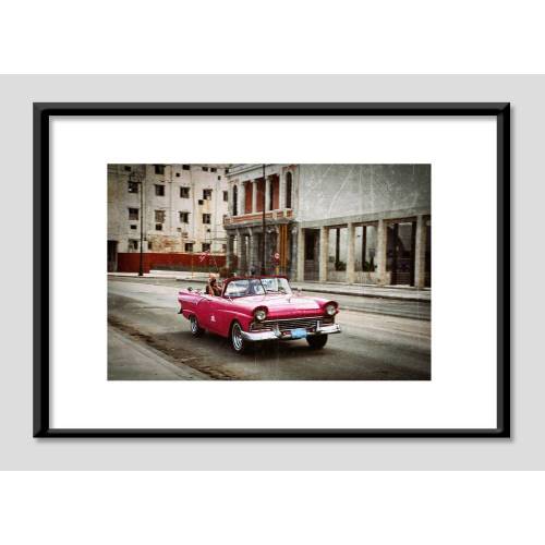 Fineart Print Kunst Fotokunst Oldtimer pink Cabriolet