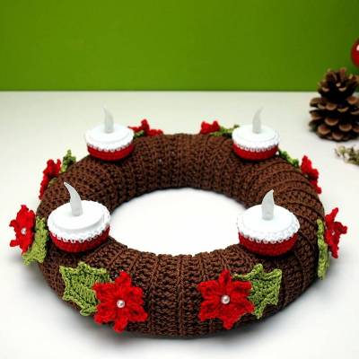 Häkelanleitung Adventskranz (Add on) - PDF Datei