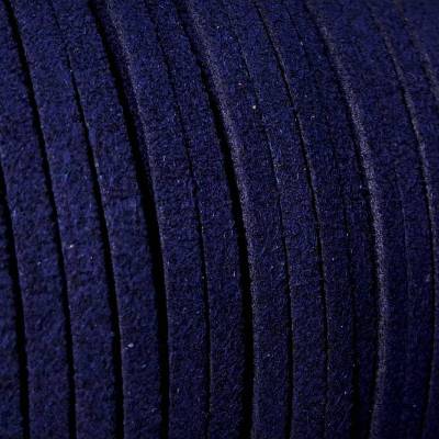Veloursband, Wildlederoptik, mitternachtsblau, 5 Meter