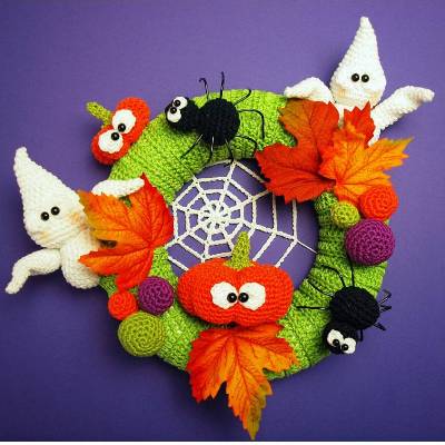 Häkelanleitung Türkranz Halloween - PDF Datei