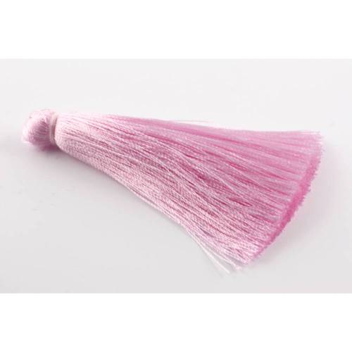 Quaste aus Seide, dick, rosa, 7cm