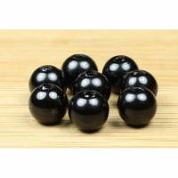 Glaswachsperlen, schwarz, 6mm, 50 Stück